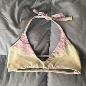 Midori Bikini mermaid print top